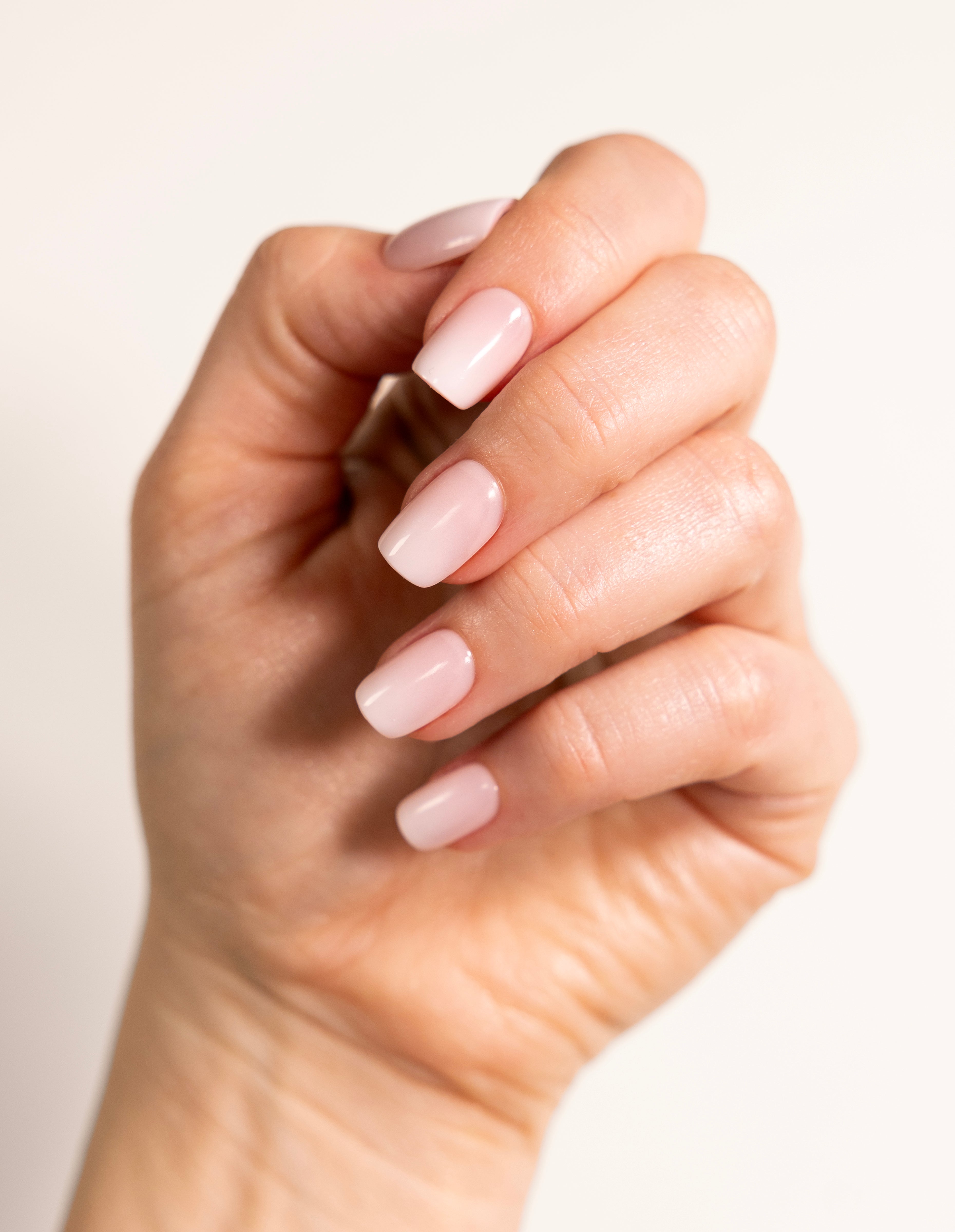 Rose Babyboomer Press On Nails Short Square