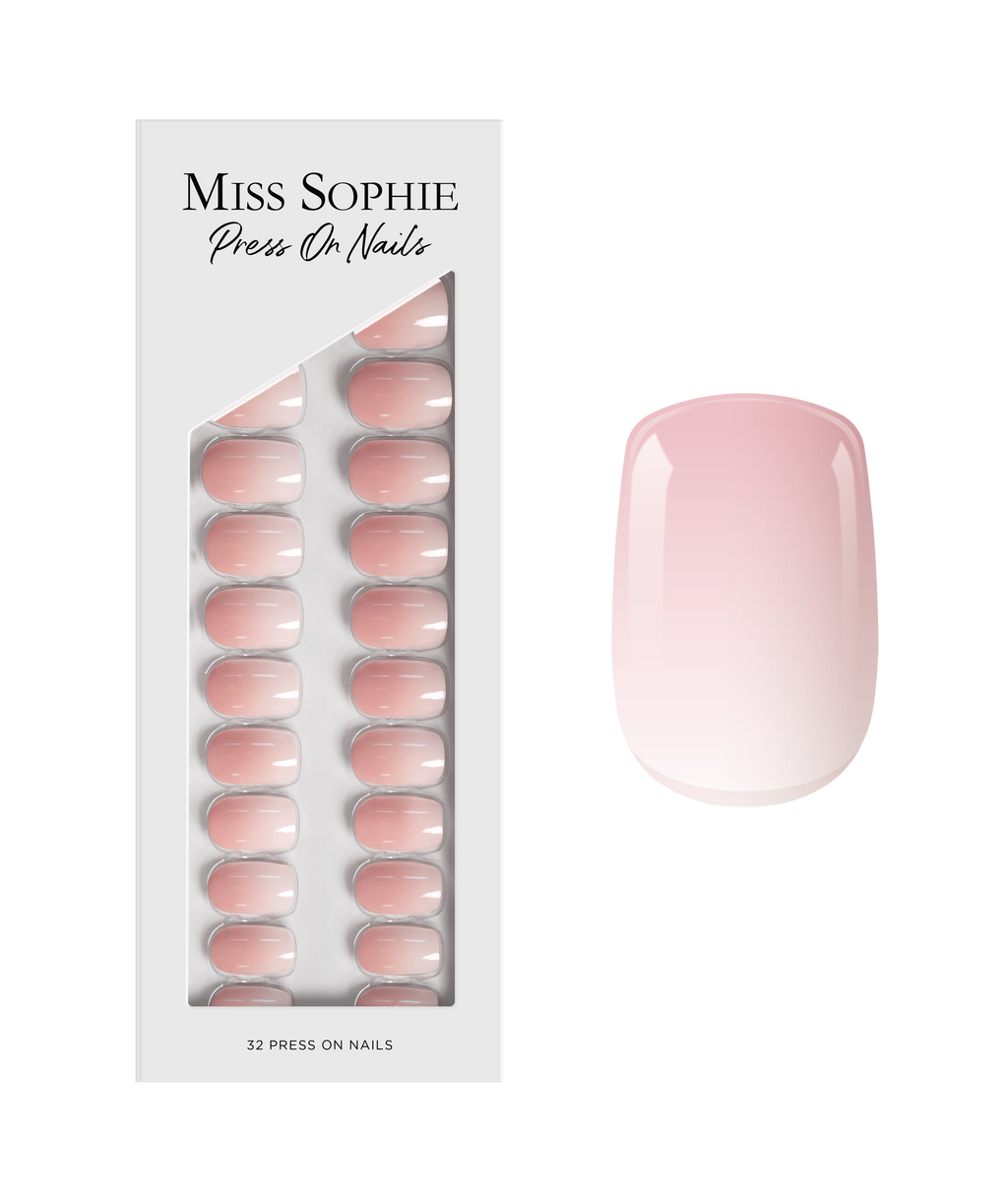 Rose Babyboomer Press On Nails Short Square