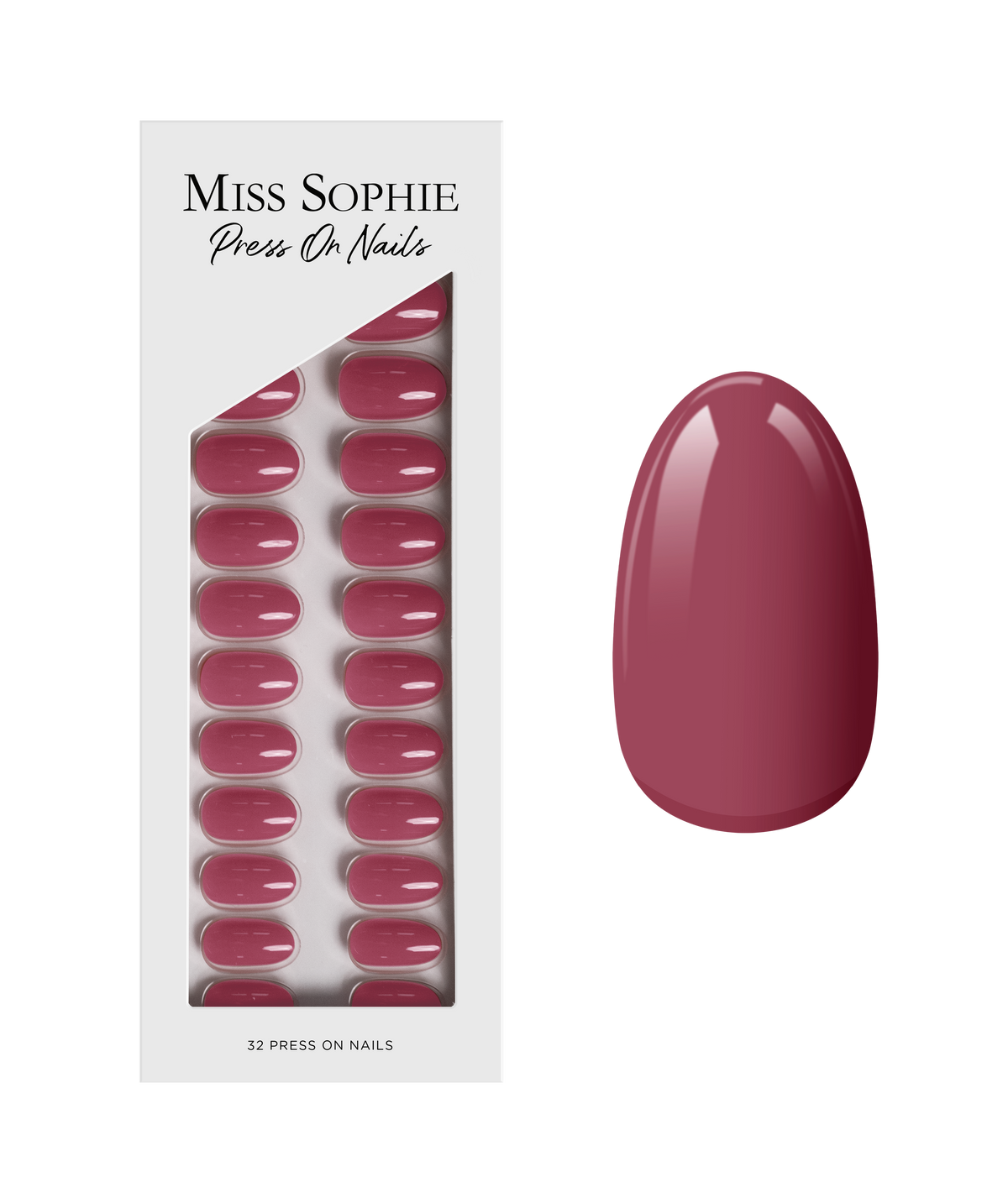 Rosewood Love Press On Nails Short Round