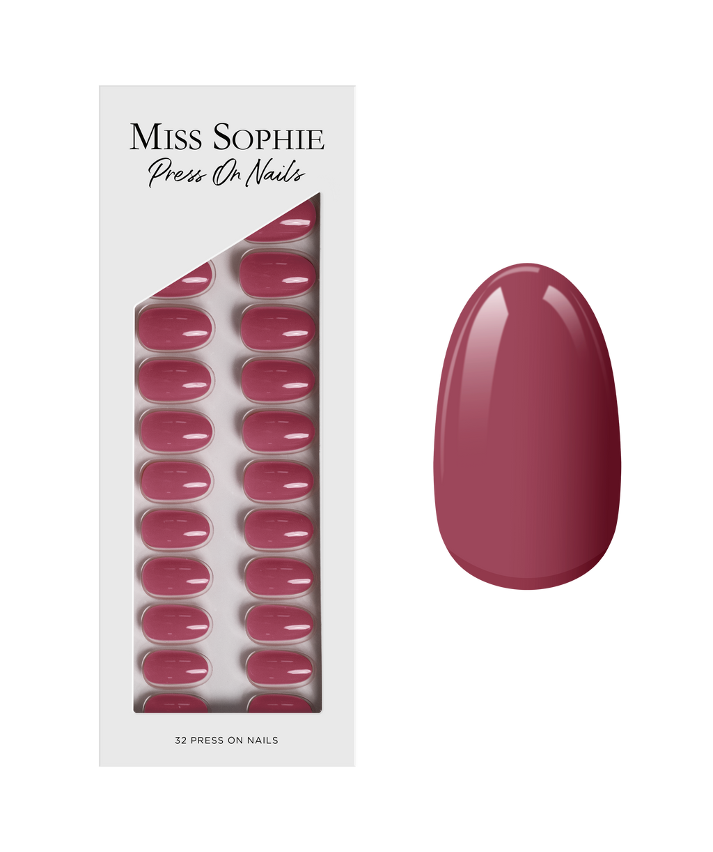 Rosewood Love Press On Nails Short Round