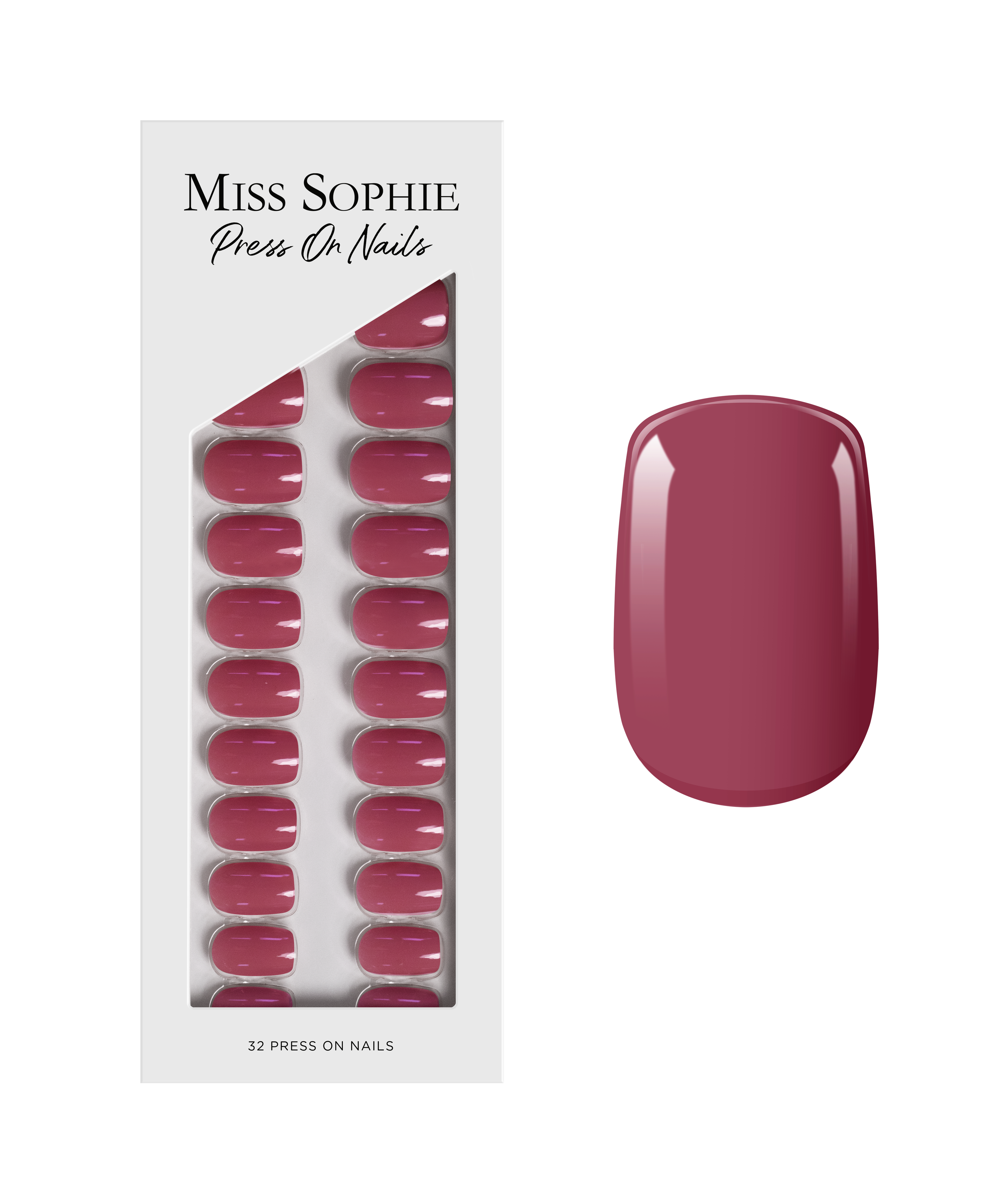 Rosewood Love Press On Nails Short Square