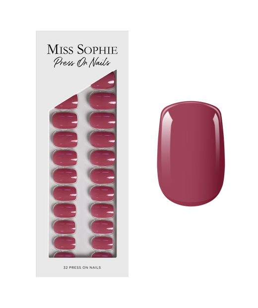 Rosewood Love Press On Nails Short Square