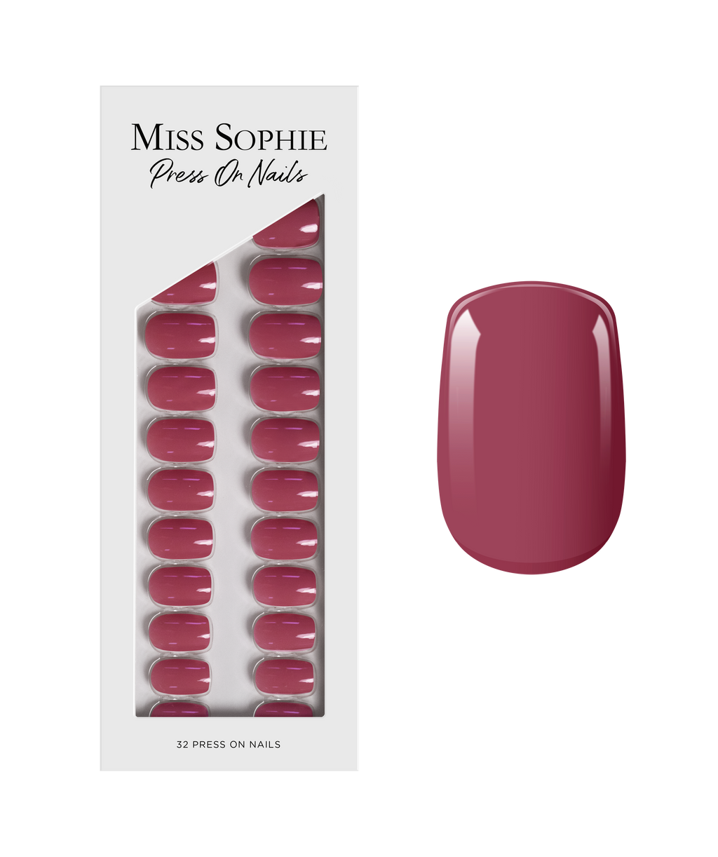 Rosewood Love Press On Nails Short Square
