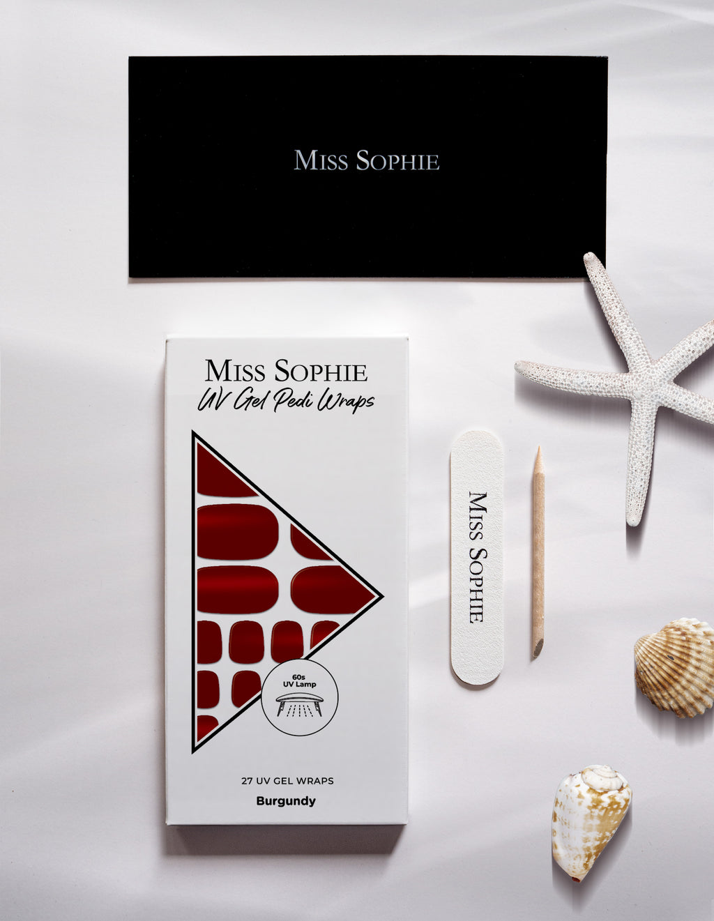 Burgundy UV Pedicure