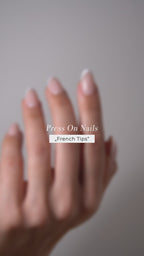 French Tips Press On Nails Extra Short Square