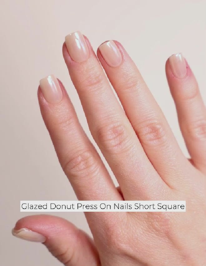 Glazed Donut Press On Nails Short Square