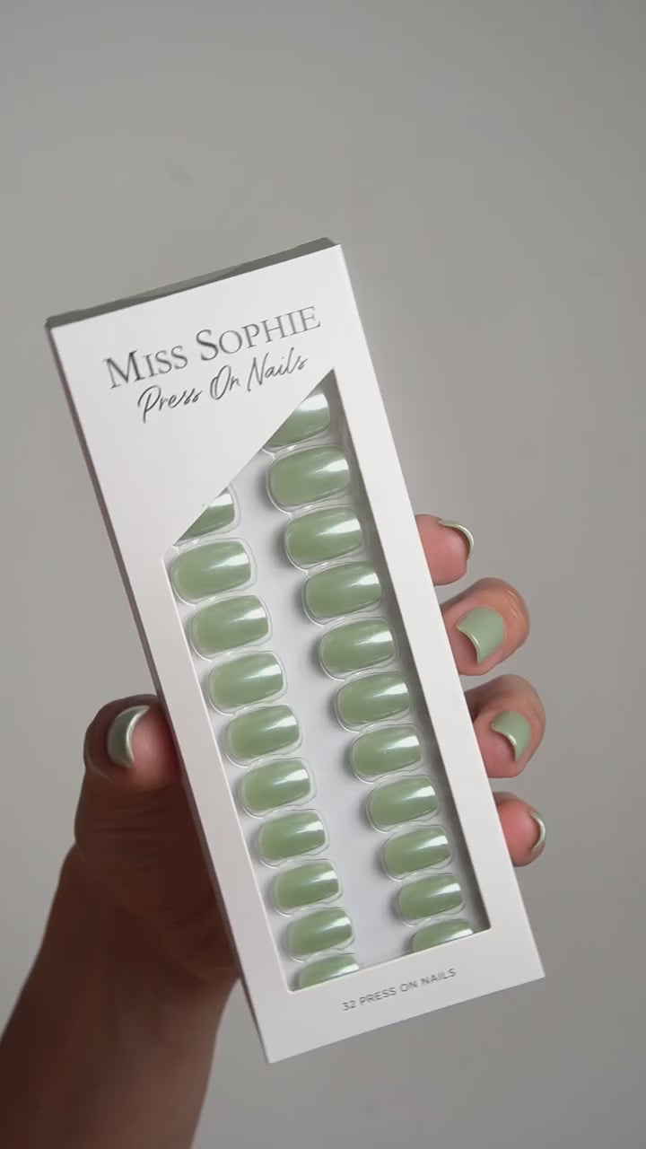 Matcha Chic Press On Nails Short Square