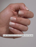 Nude Babyboomer Press On Nails Short Square