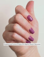 Rosewood Love Press On Nails Short Square