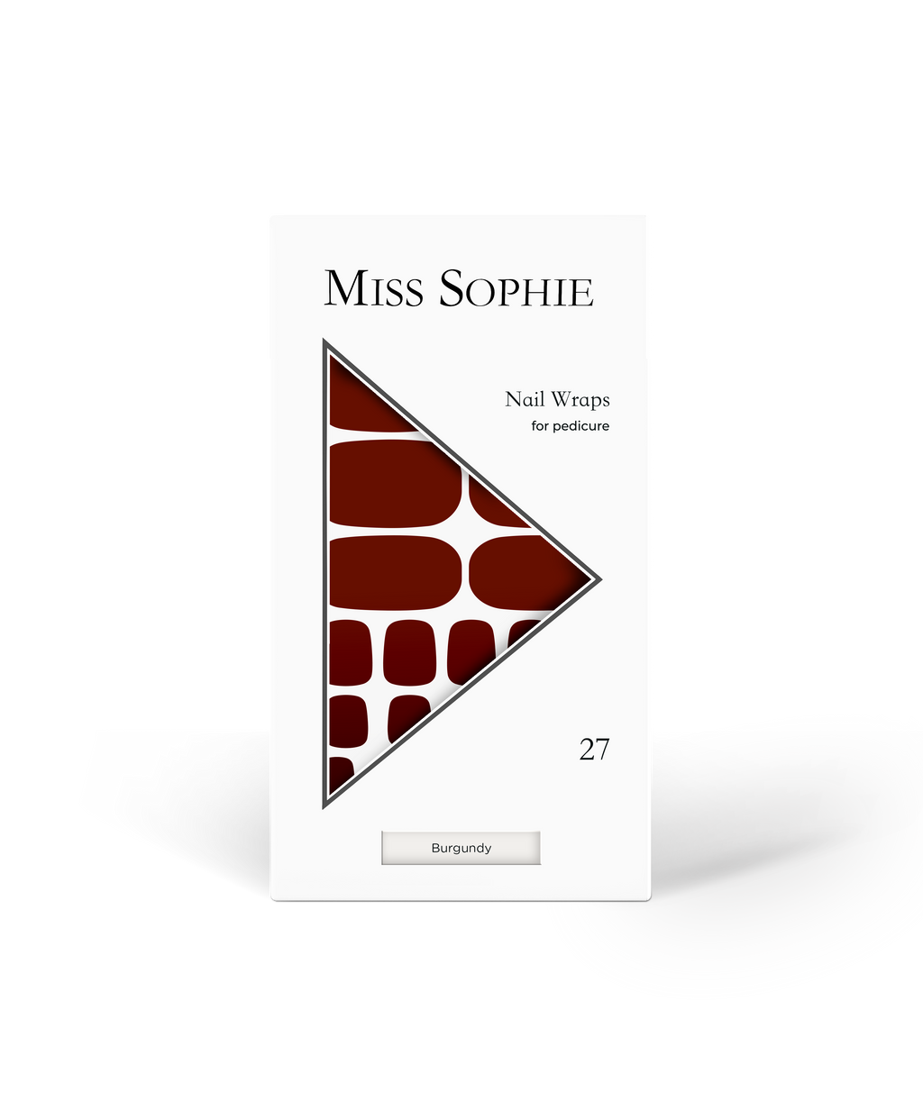Burgundy Pedicure